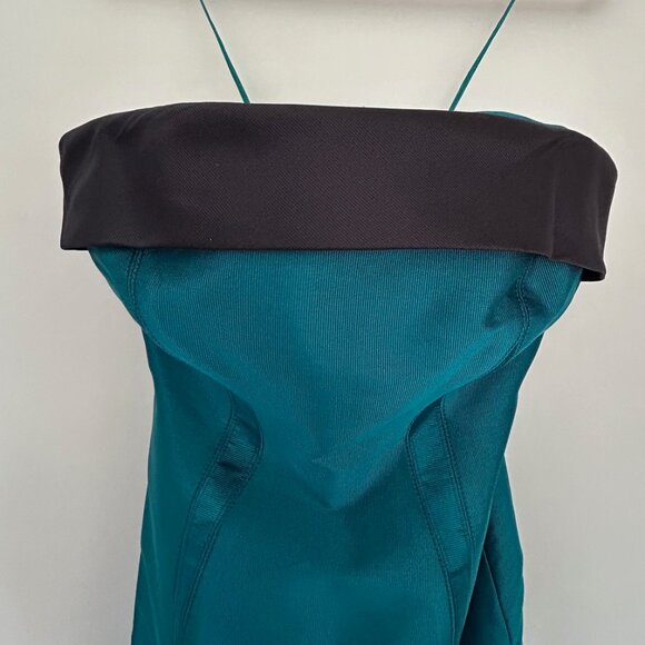 Carolina Herrera Dresses & Skirts - Carolina Herrera Blue / Teal / Black Strapless Gown Dress Size 4